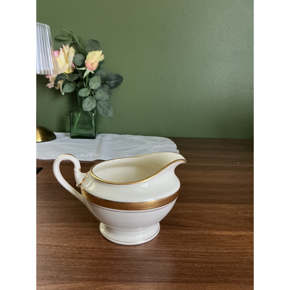 Vintage Ber Lan Gilded Creamer | Gold Accent China Cream Pitcher